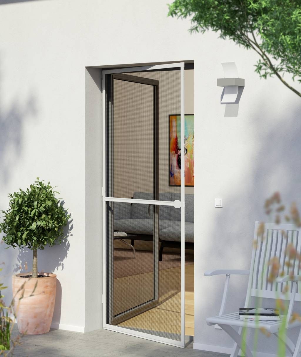 Slim Door Fit Mosquito Net Close View